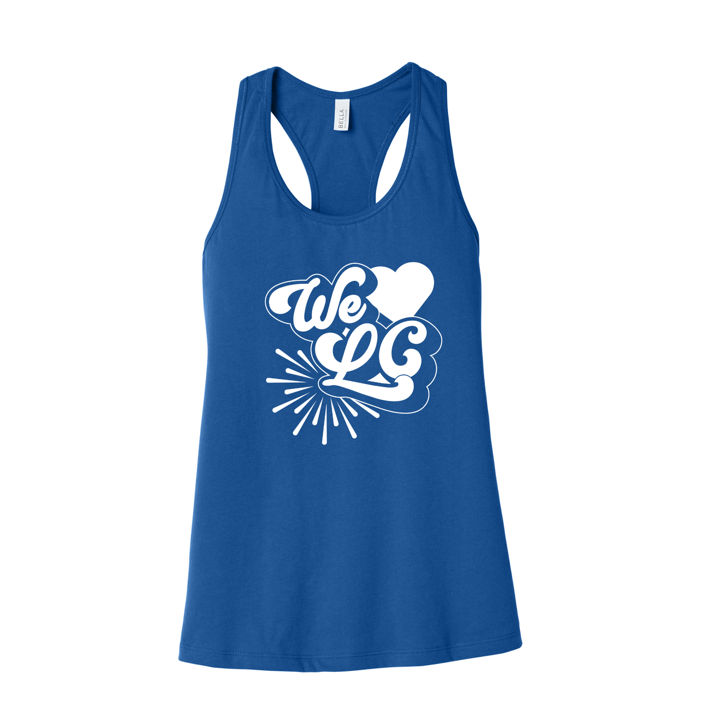 We ❤️ LC Racerback Tank — Bella 6008